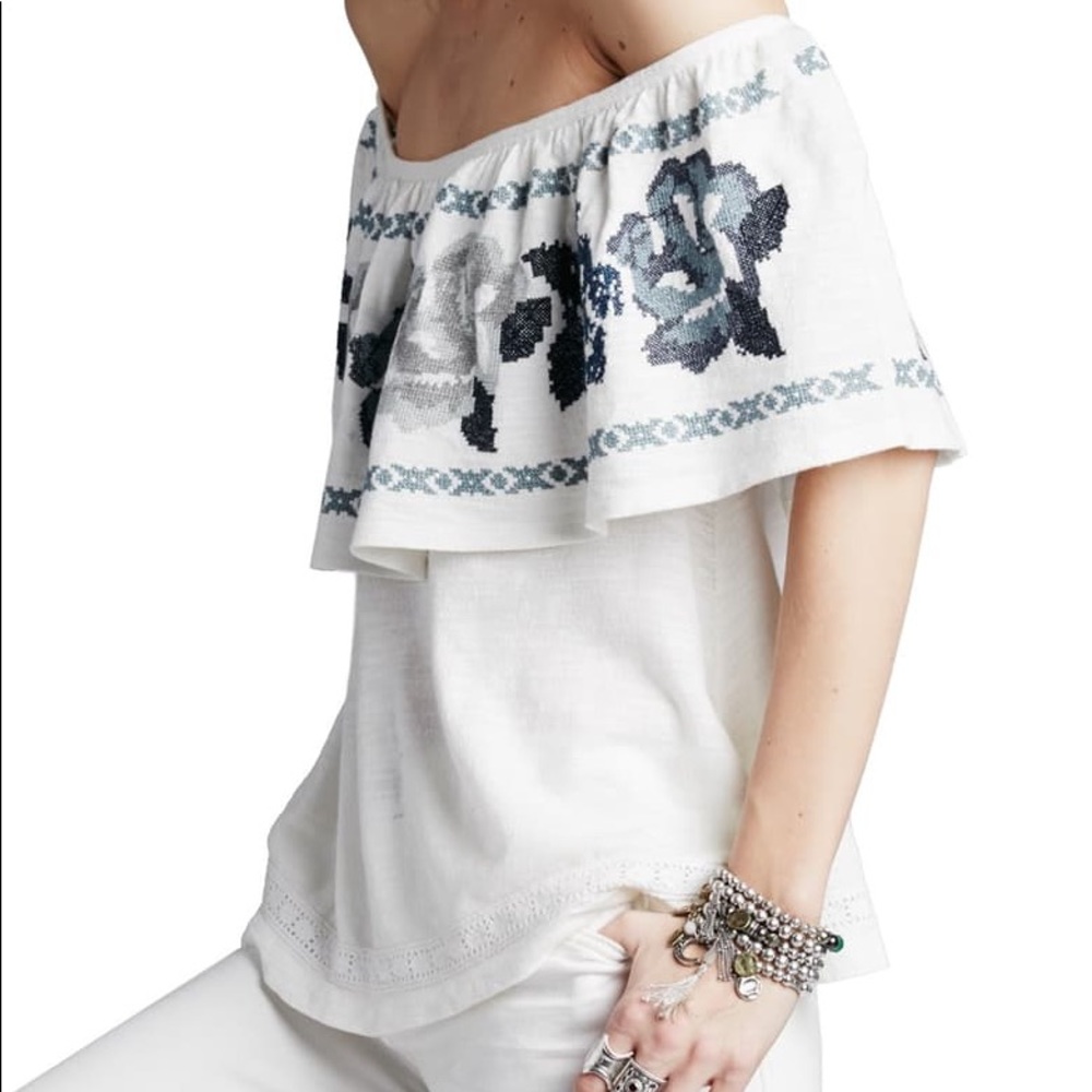 Free people off the shoulder shirt